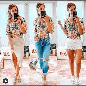 Puff Sleeved smocked blouse